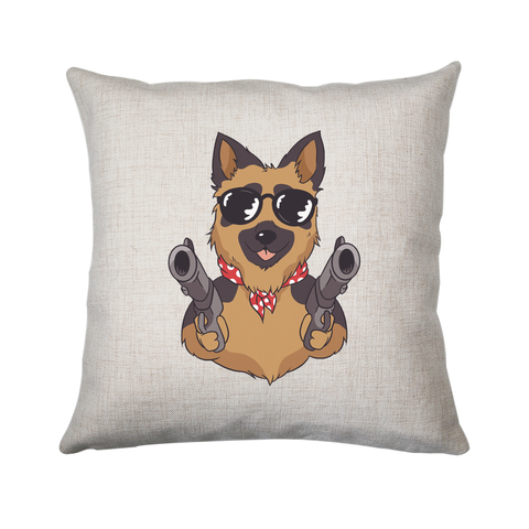 German shepherd guns cushion cover pillowcase linen home decor - Graphic Gear