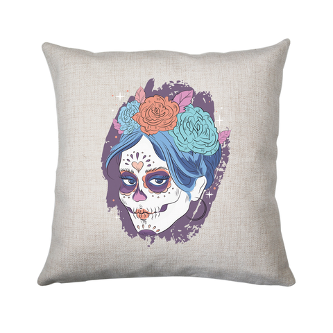 Dia de los muertos skull cushion cover pillowcase linen home decor - Graphic Gear