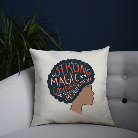 Proud afro woman quote cushion cover pillowcase linen home decor - Graphic Gear