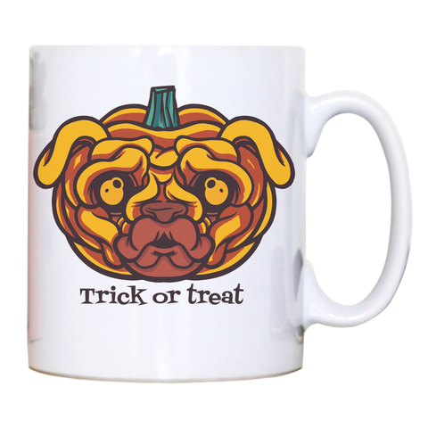 Pug pumpkin mug coffee tea cup - Graphic Gear