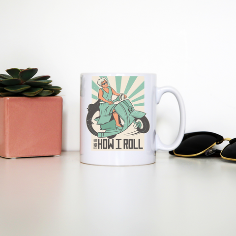 Vespa woman quote mug coffee tea cup - Graphic Gear