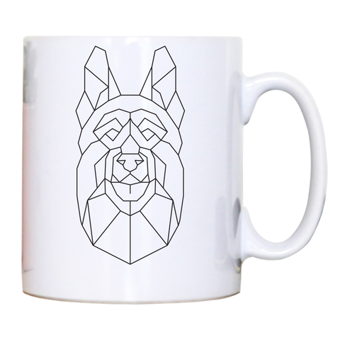 German shepherd polygonal mug coffee tea cup - Graphic Gear