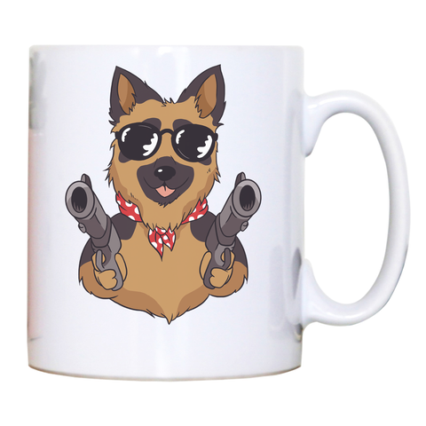 German shepherd guns mug coffee tea cup - Graphic Gear
