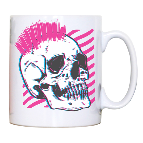 Punk skull glitch mug coffee tea cup - Graphic Gear