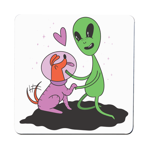 Alien dog coaster drink mat - Graphic Gear