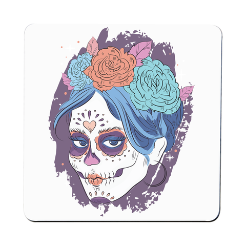 Dia de los muertos skull coaster drink mat - Graphic Gear