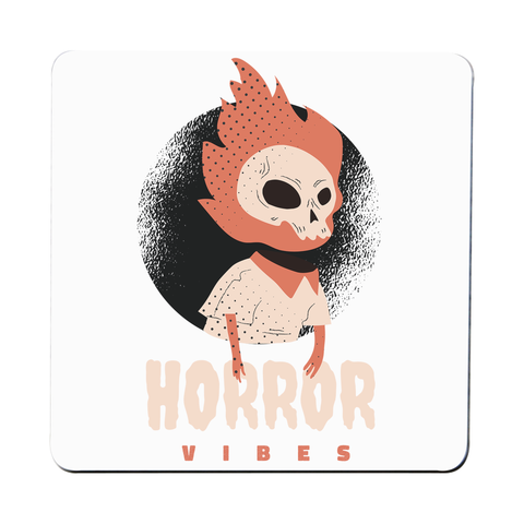 Horror vibes halloween coaster drink mat - Graphic Gear