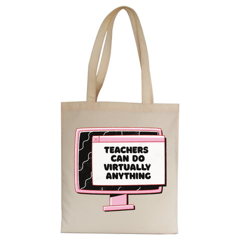 Virtual teachers tote bag canvas shopping - Graphic Gear