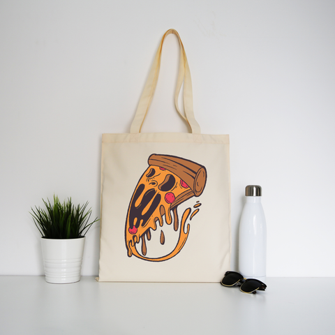 Moster pizza tote bag canvas shopping - Graphic Gear