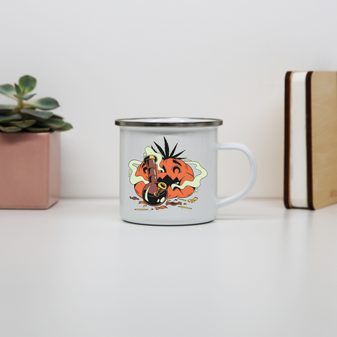 Baked pumpkin enamel camping mug outdoor cup colors - Graphic Gear