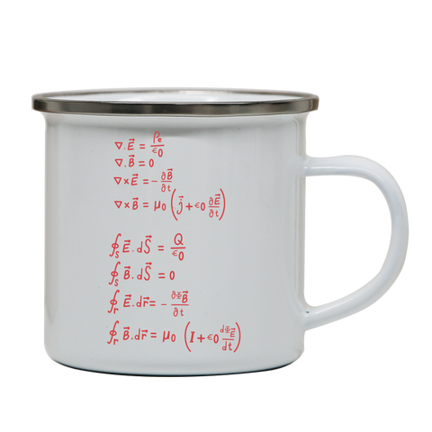 Physics formula enamel camping mug outdoor cup colors - Graphic Gear