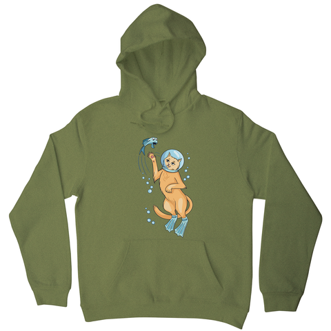 Scuba cat hoodie - Graphic Gear