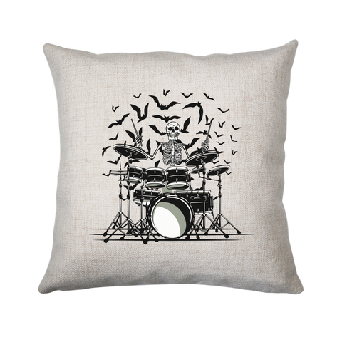Skeleton drummer cushion cover pillowcase linen home decor - Graphic Gear