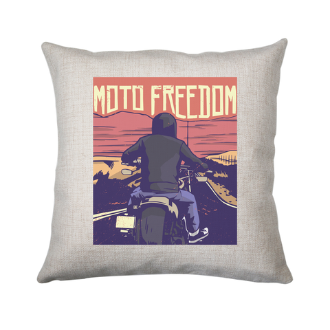 Motorbike freedom cushion cover pillowcase linen home decor - Graphic Gear