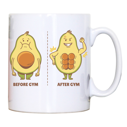 Avocado gym mug coffee tea cup - Graphic Gear