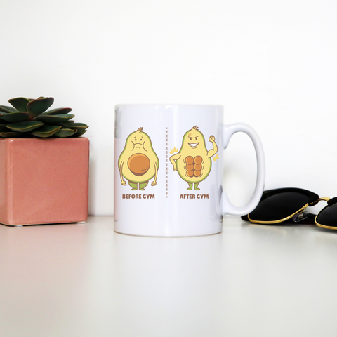 Avocado gym mug coffee tea cup - Graphic Gear