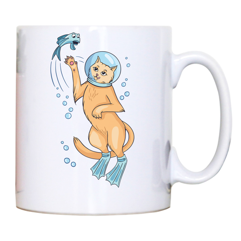Scuba cat mug coffee tea cup - Graphic Gear