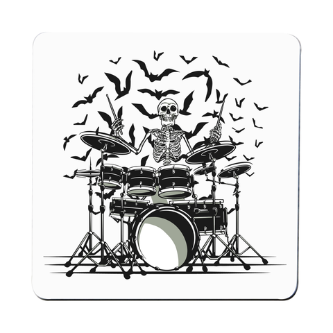 Skeleton drummer coaster drink mat - Graphic Gear