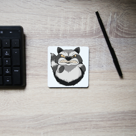 Angry raccoon coaster drink mat - Graphic Gear