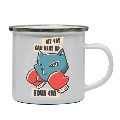 My cat quote enamel camping mug outdoor cup colors - Graphic Gear