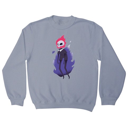Halloween flaming skull sweatshirt - Graphic Gear