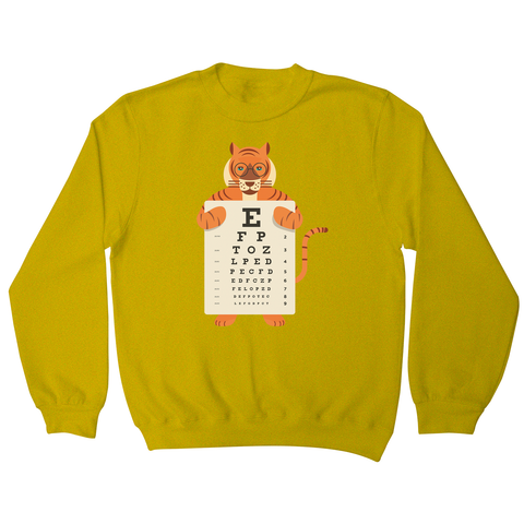 Tiger eye chart sweatshirt - Graphic Gear