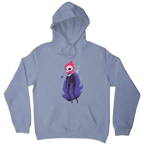 Halloween flaming skull hoodie - Graphic Gear