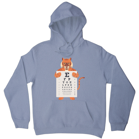 Tiger eye chart hoodie - Graphic Gear