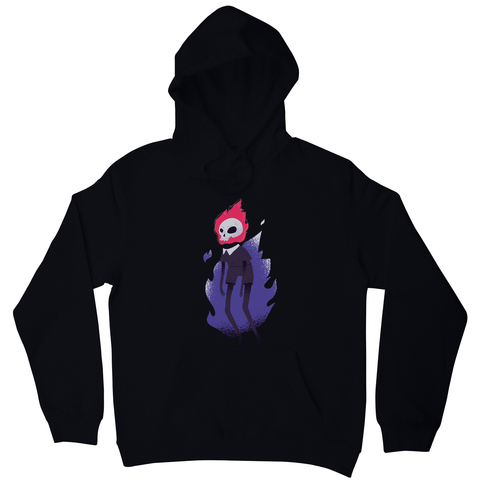 Halloween flaming skull hoodie - Graphic Gear