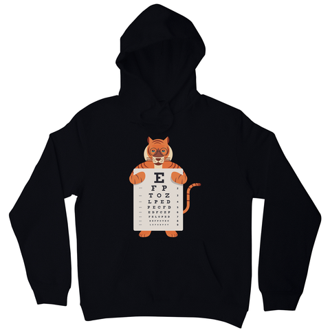 Tiger eye chart hoodie - Graphic Gear