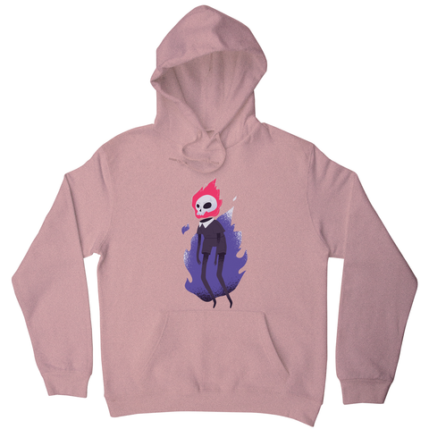 Halloween flaming skull hoodie - Graphic Gear