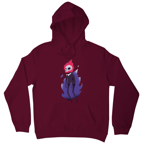 Halloween flaming skull hoodie - Graphic Gear