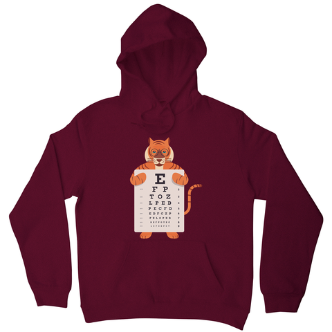 Tiger eye chart hoodie - Graphic Gear