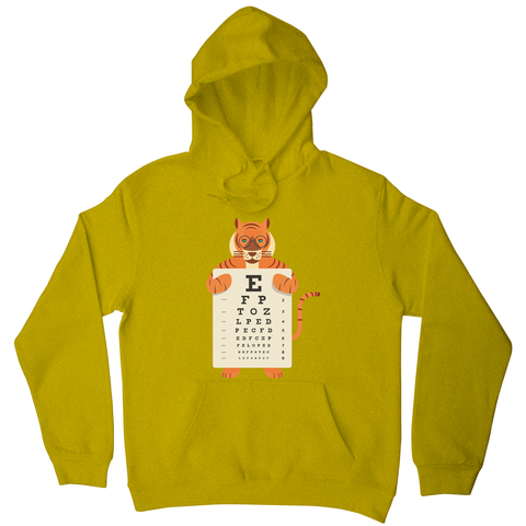 Tiger eye chart hoodie - Graphic Gear