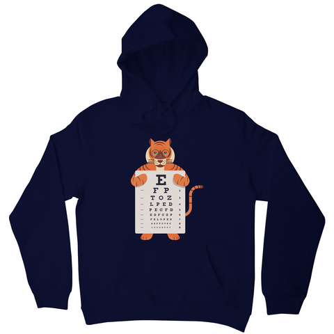Tiger eye chart hoodie - Graphic Gear