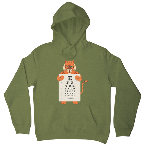 Tiger eye chart hoodie - Graphic Gear