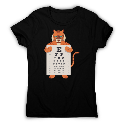 Tiger eye chart women's t-shirt - Graphic Gear