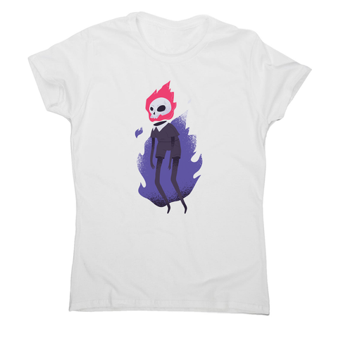 Halloween flaming skull women's t-shirt - Graphic Gear