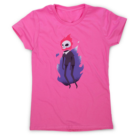 Halloween flaming skull women's t-shirt - Graphic Gear