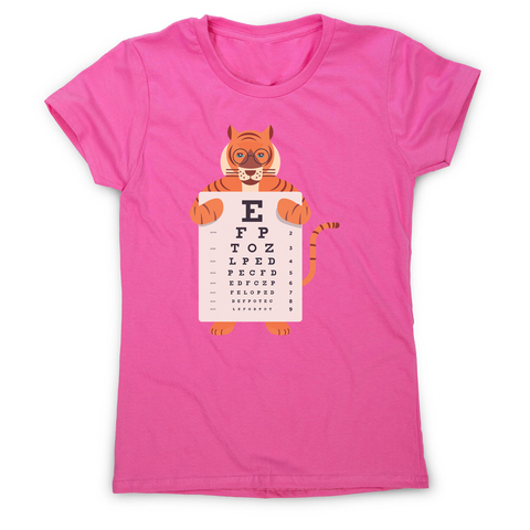 Tiger eye chart women's t-shirt - Graphic Gear