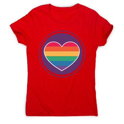 Rainbow heart women's t-shirt - Graphic Gear