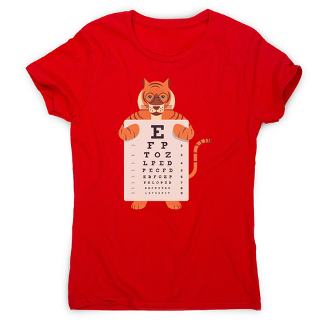 Tiger eye chart women's t-shirt - Graphic Gear
