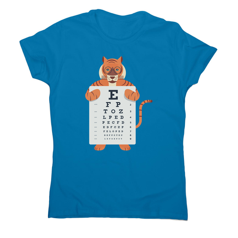 Tiger eye chart women's t-shirt - Graphic Gear