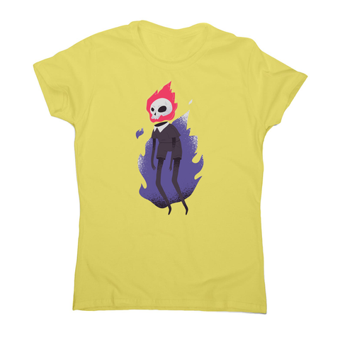 Halloween flaming skull women's t-shirt - Graphic Gear