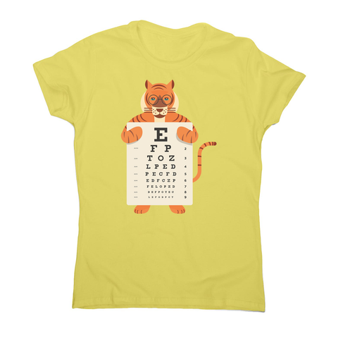 Tiger eye chart women's t-shirt - Graphic Gear