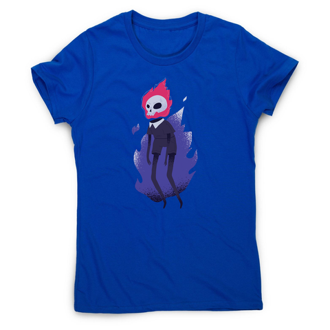 Halloween flaming skull women's t-shirt - Graphic Gear