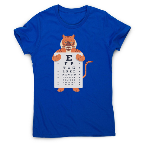 Tiger eye chart women's t-shirt - Graphic Gear