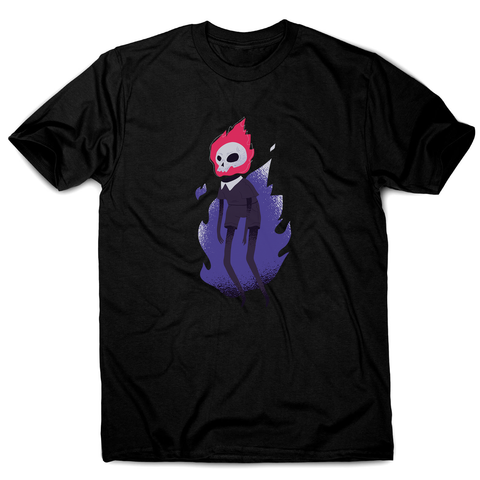 Halloween flaming skull men's t-shirt - Graphic Gear