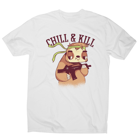 Chill & kill sloth men's t-shirt - Graphic Gear