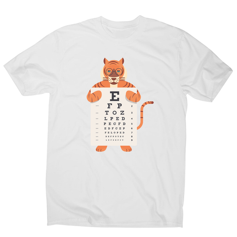 Tiger eye chart men's t-shirt - Graphic Gear